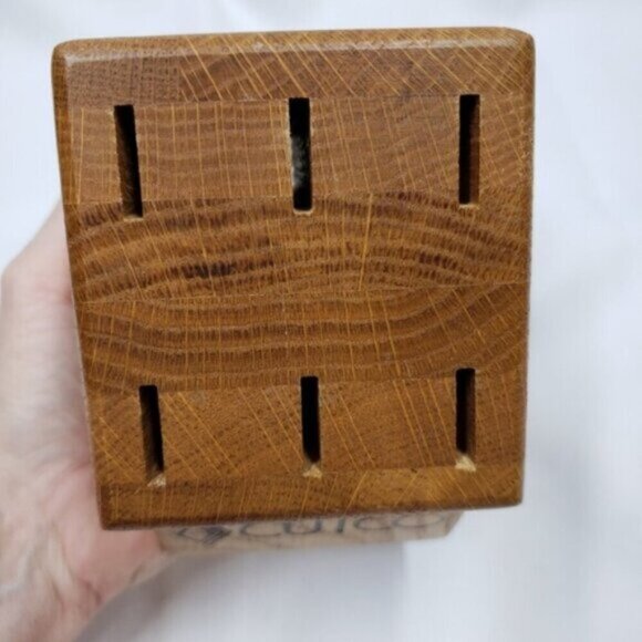 Cutco Hardwood 6 Slot Table Knife Block - Picture 2 of 9